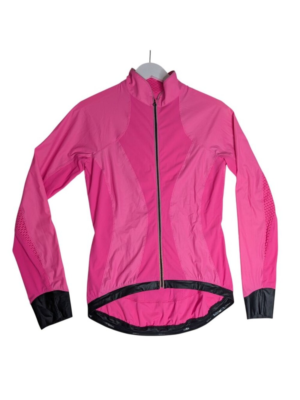 Lululemon Womens Neon Pink Paceline Cycling Jacket Size 8 Zip Up Reflective Deta - Picture 9 of 12